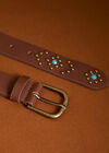 Bronze Studded Belt, Brown, large