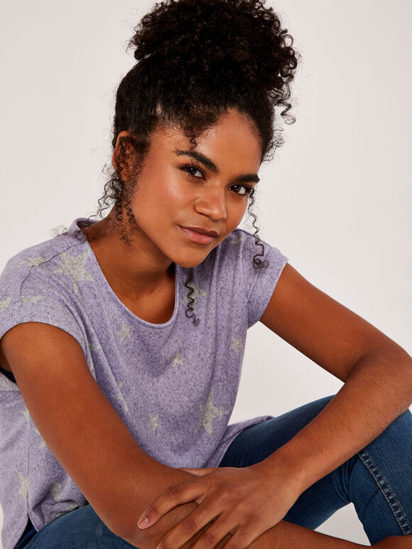 Star T-Shirt, Lilac, large