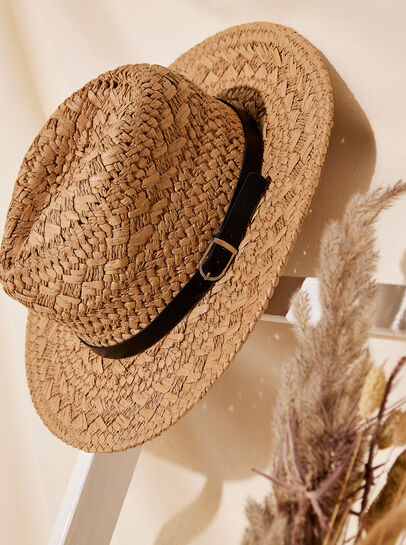 Raffia Fedora Hat