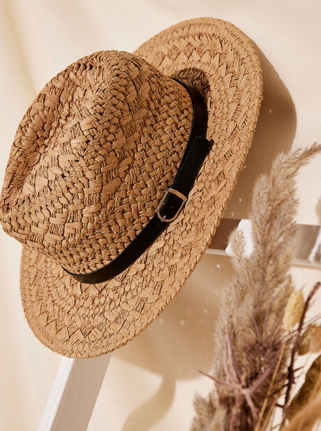 Raffia Fedora Hat