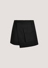 Pocket Wrap Mini Skort, Black, large