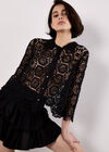 Tiered Smock Waist Mini Skort, Black, large
