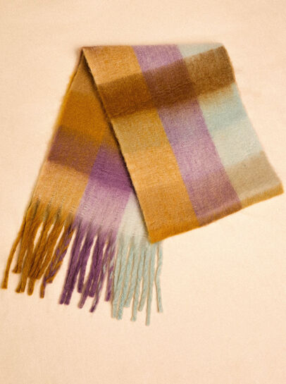 Pastel Colour Block Soft Scarf
