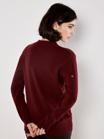 Embroidered Hearts Fine Knit Jumper