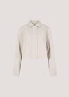 Soft Tailored Cropped Jacket, Stone, large