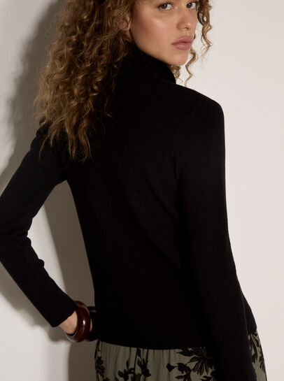Ribbed Knit Asymmetric Cardigan