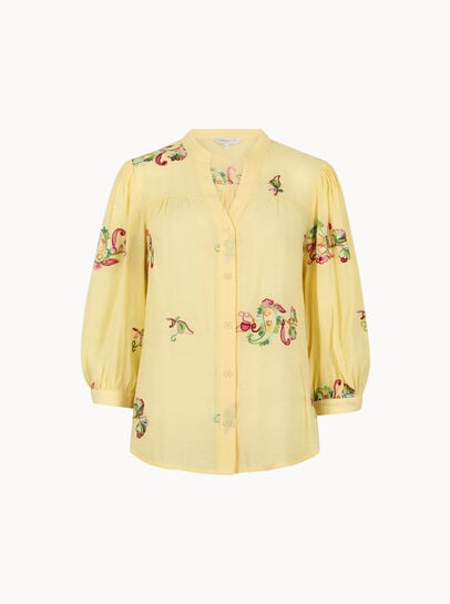 Floral Paisley Embroidered Blouse