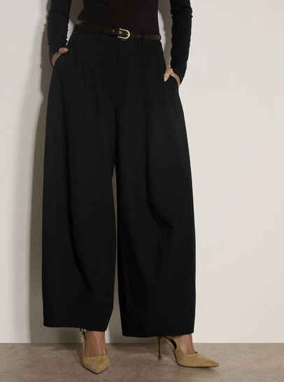 Oversized Wide-Leg Barrel Trousers