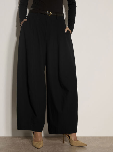 Oversized Wide-Leg Barrel Trousers
