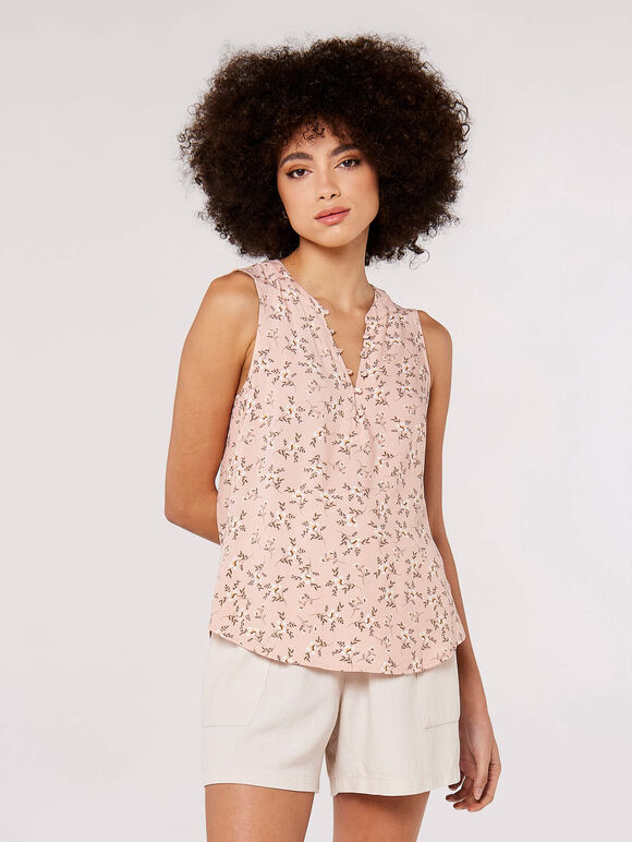 Orchid Open Neck Top, Pink, large