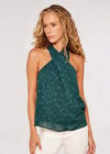 Star Halter Neck Top, Green, large