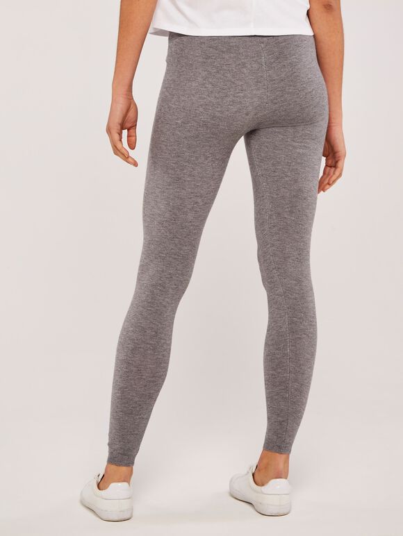 Cosy Knitted Legging, Grey, large