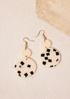 Black & White Chip Earrings, Assorted, large