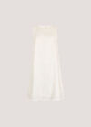 Floral Embroidered Shift Mini Dress, White, large