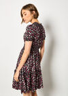 Ditsy Floral Smocked Mini Dress, Pink, large
