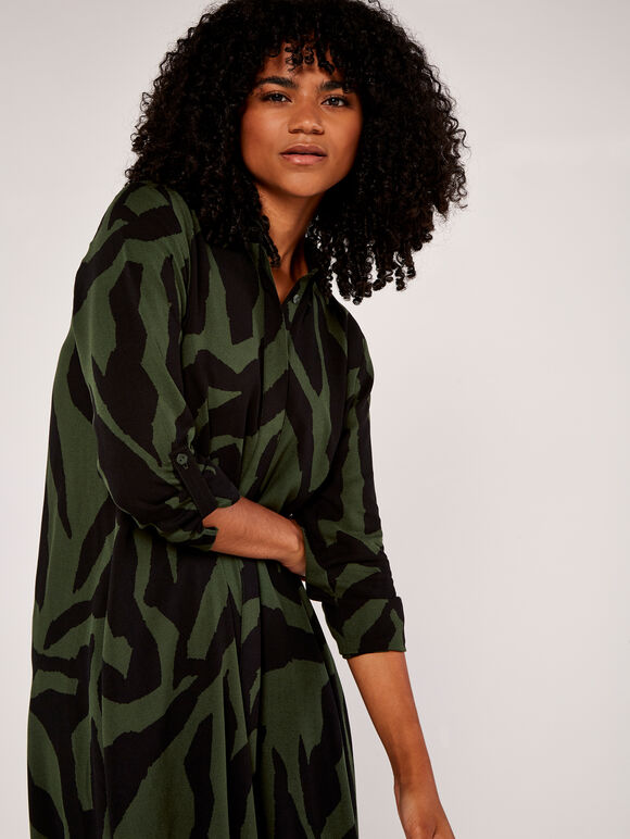 Zebra Oversized Dress, Khaki, large