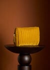Quilted Velvet Makeup Pouch, Brown, large