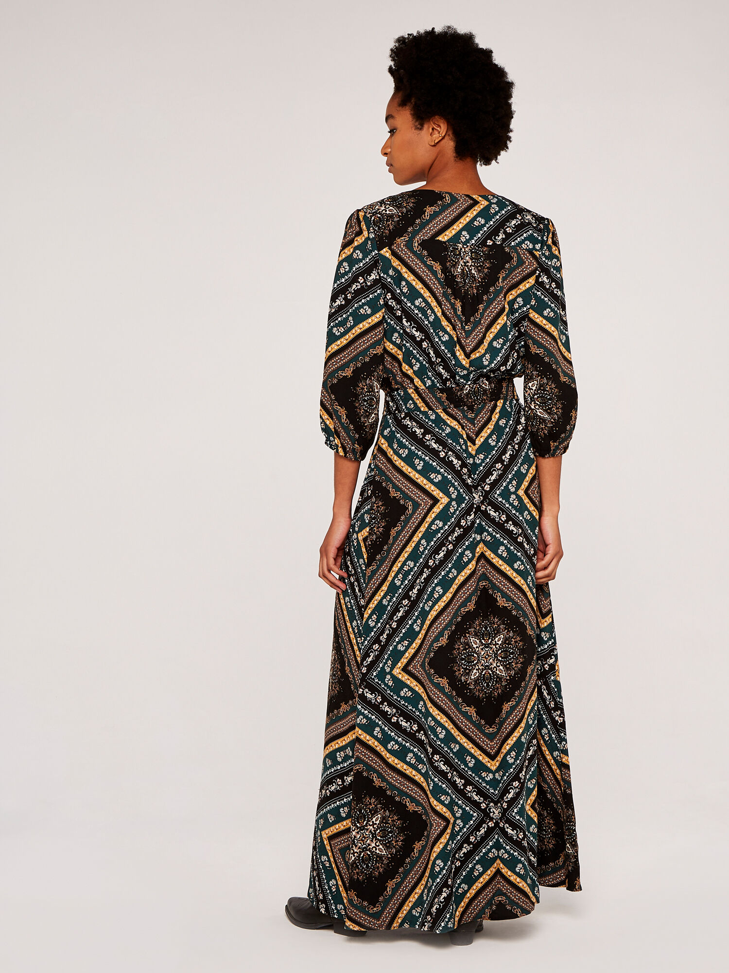 Scarf Print Maxi Dress