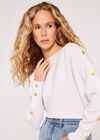  Button Detail Jumper, Cream, large