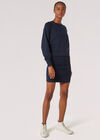 2-In-1 Knitted Mini Dress, Navy, large