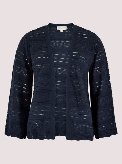 Pointelle Patterned Cardigan