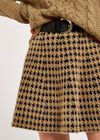 Dogtooth Mini Skirt, Stone, large