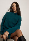 Soft Oversized Jumper Mini Dress, Teal, large