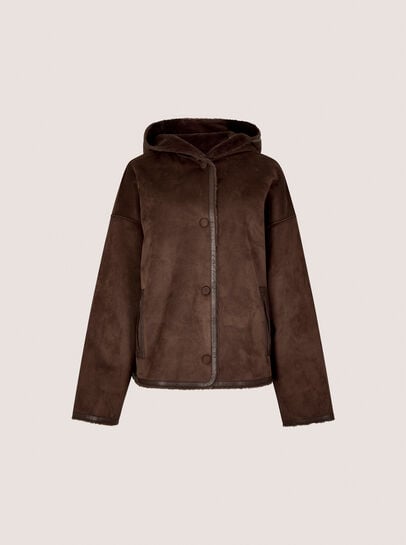 Reversible Faux Fur Suede Jacket