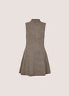 Heritage Check Fit And Flare Mini Dress, Brown, large