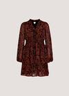 Batik Paisley Mini Dress, Orange, large