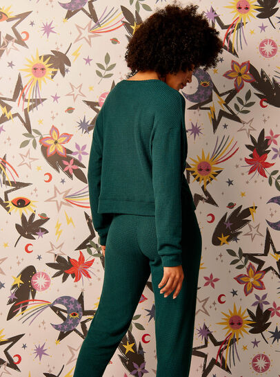 Waffle Knit  Boxy Top
