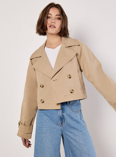 Cropped Trench Coat