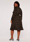 Curve Flower Stem Dress, Yellow, large
