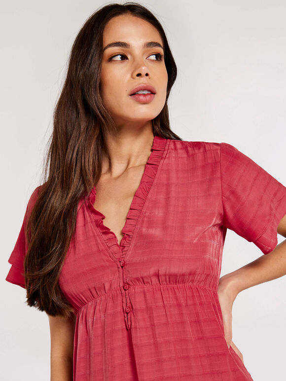 Self Check Mini Dress, Pink, large