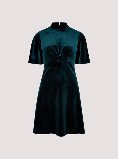 Fit And Flare Velvet Mini Dress