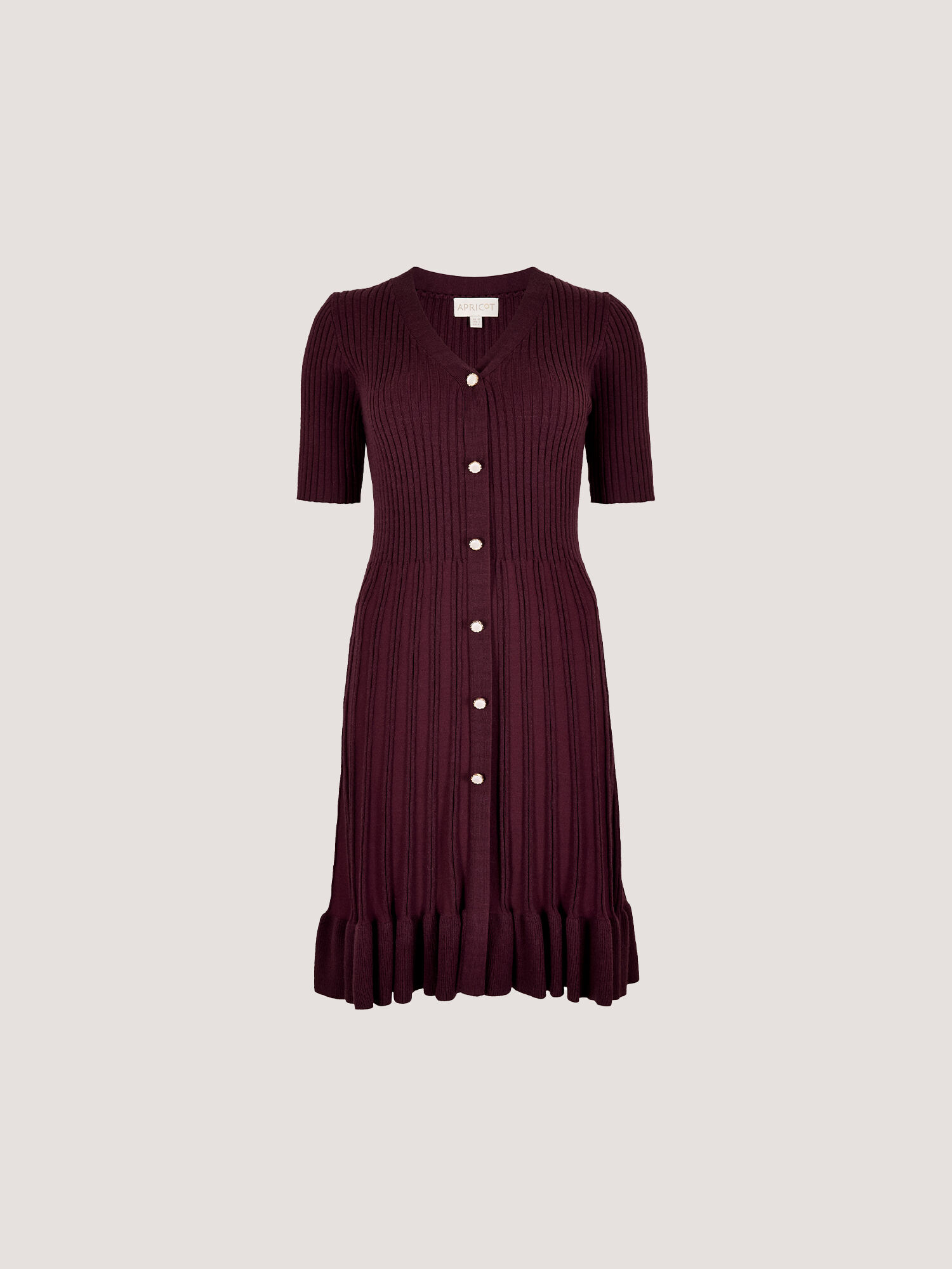 【最終値下げ！】Paneled Flared Knit Mini Dress Her lip to のプレス mayoさん( @rararurun )デザインのPaneled Flared