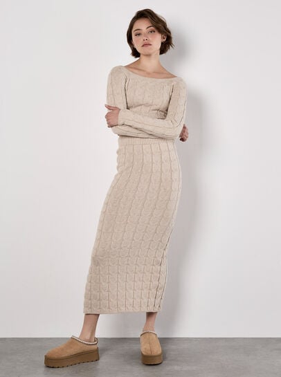 Cable Knit Cropped Jumper