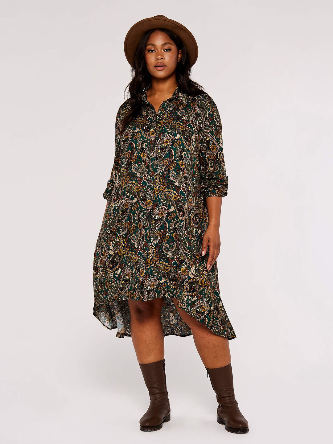 Plus Size Boohoo Paisley Shirt Dress BooHoo Top Womens US 20 Plus