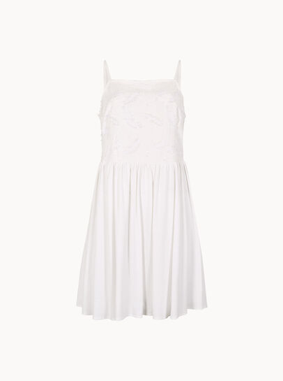 Eyelash Embroidered Cami Mini Dress
