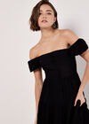 Self Check Midi Dress, Black, large