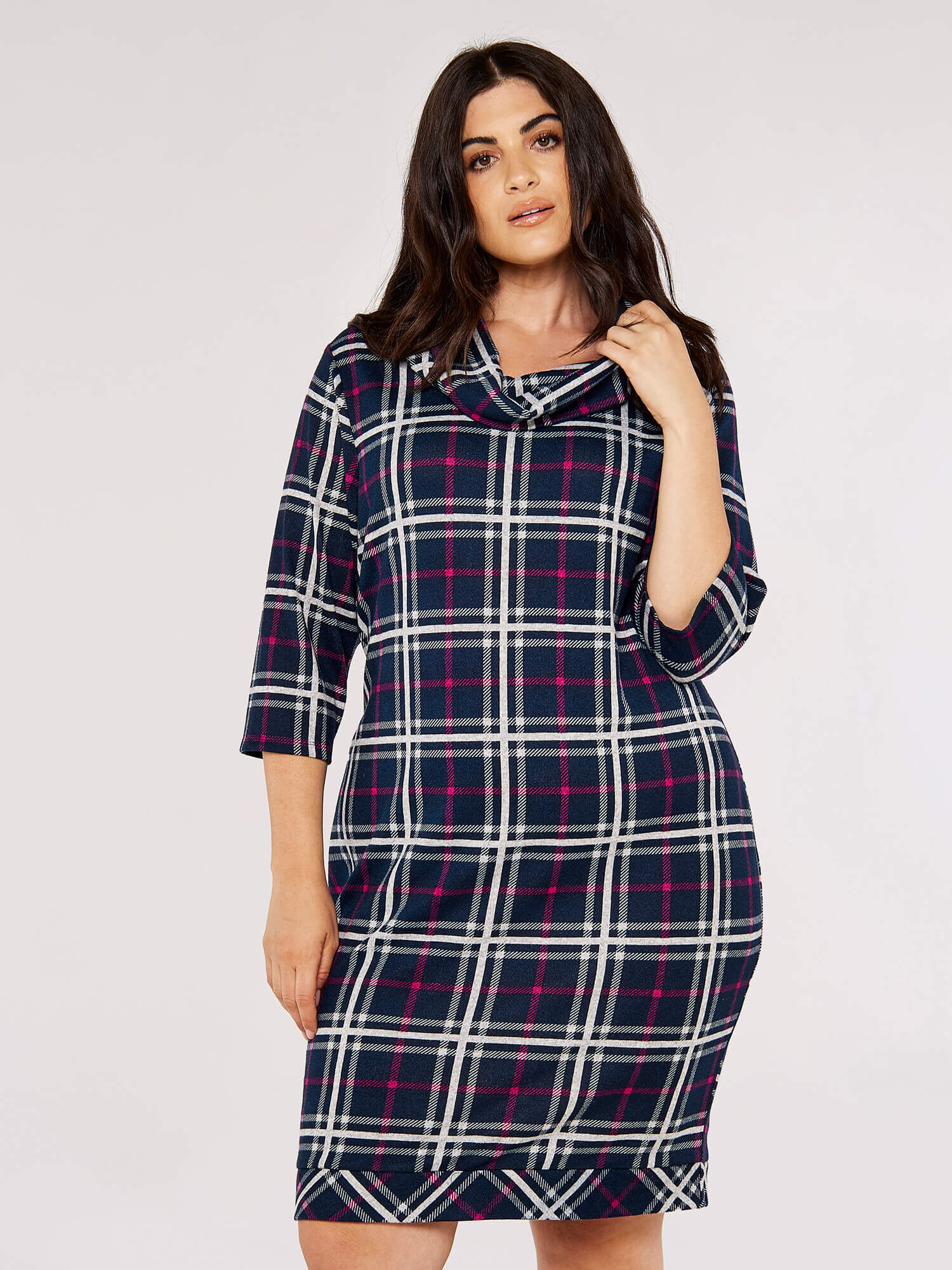 Checkered dress plus size 2025