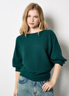 Textured Knit Lightweight Jumper, Green, large