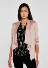 Waterfall Suedette  Shrug, Pink, large