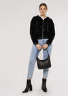 Shoulder Leather Bag, Black, large