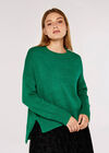 High Low Oversize Jumper, Green, large
