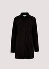 Mini-robe chemise en coton, Noir, grand