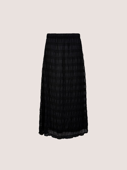 Ruched Chiffon Maxi Skirt