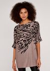 Leopard And Zebra Batwing Top, Pink, large