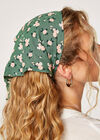 Floral Head Scarf, Green, large