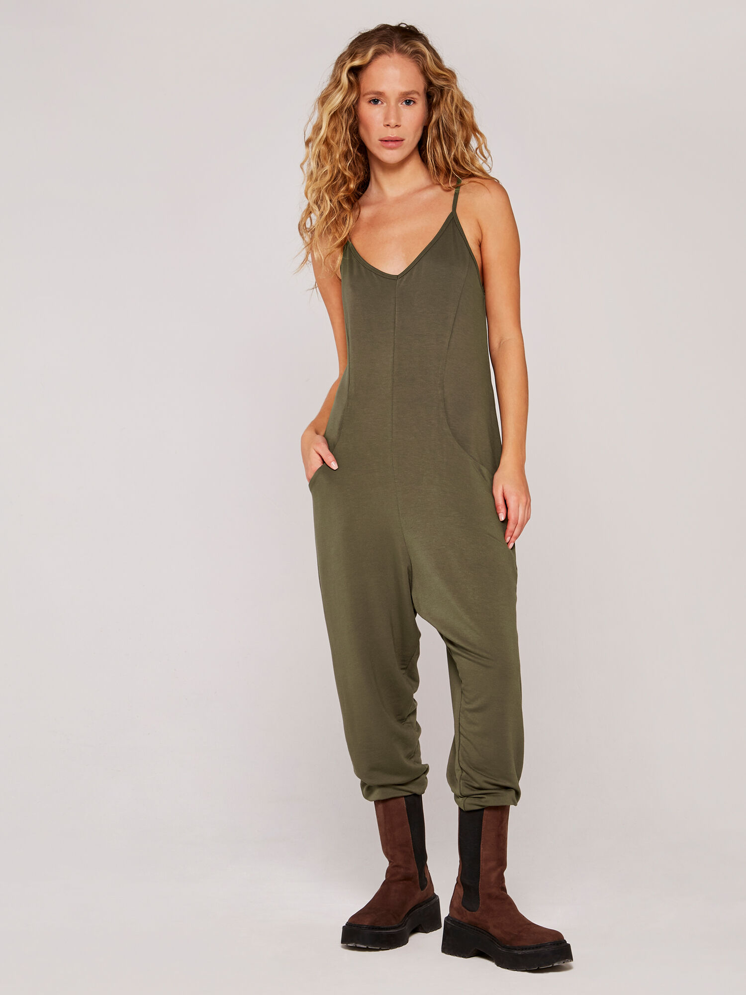 Sweatshirt Strappy Jumpsuit